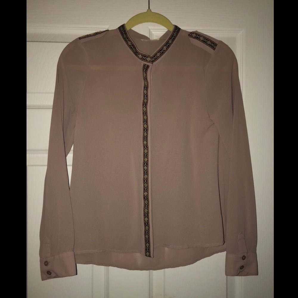 Sheer Tribal Button Up